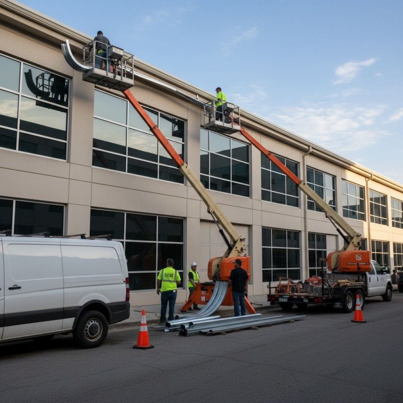 Warehouse Gutter Installation