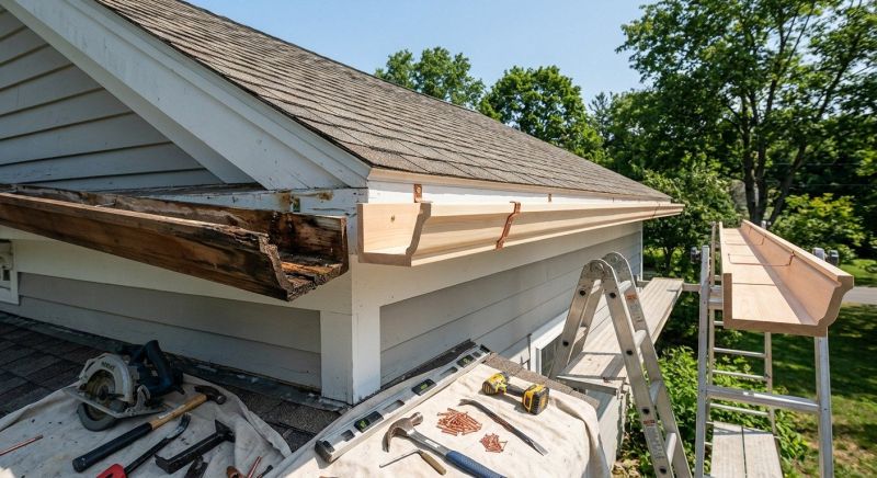 Wood Rain Gutter Installation in Clarksville, TN